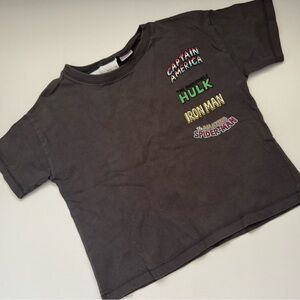 Zara Toddler Marvel Kids Dark Gray Superhero Tee Oversized 18-24 months Hulk